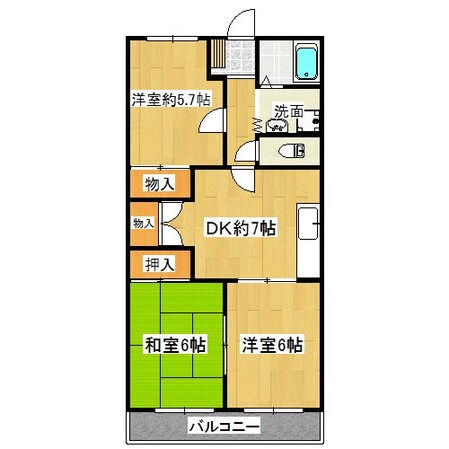 オステンハイムの物件間取画像